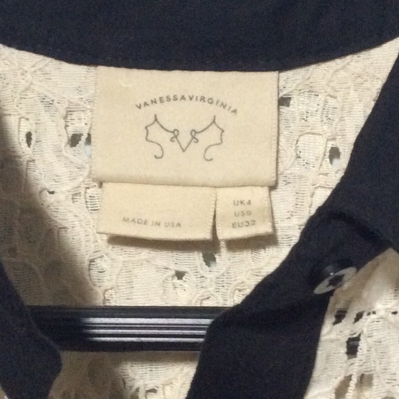 Anthro Vanessa Virginia Gemma Lace Buttondown - Picture 4 of 5